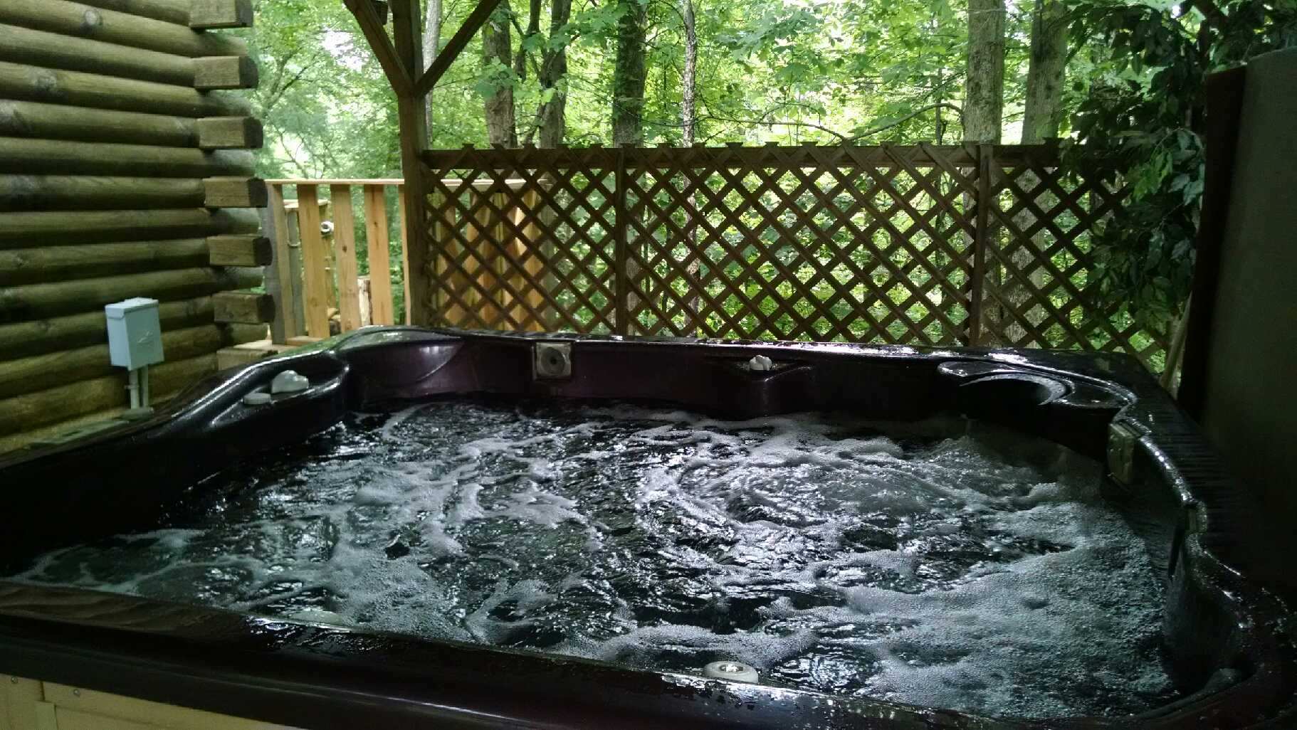 water in jacuzzi